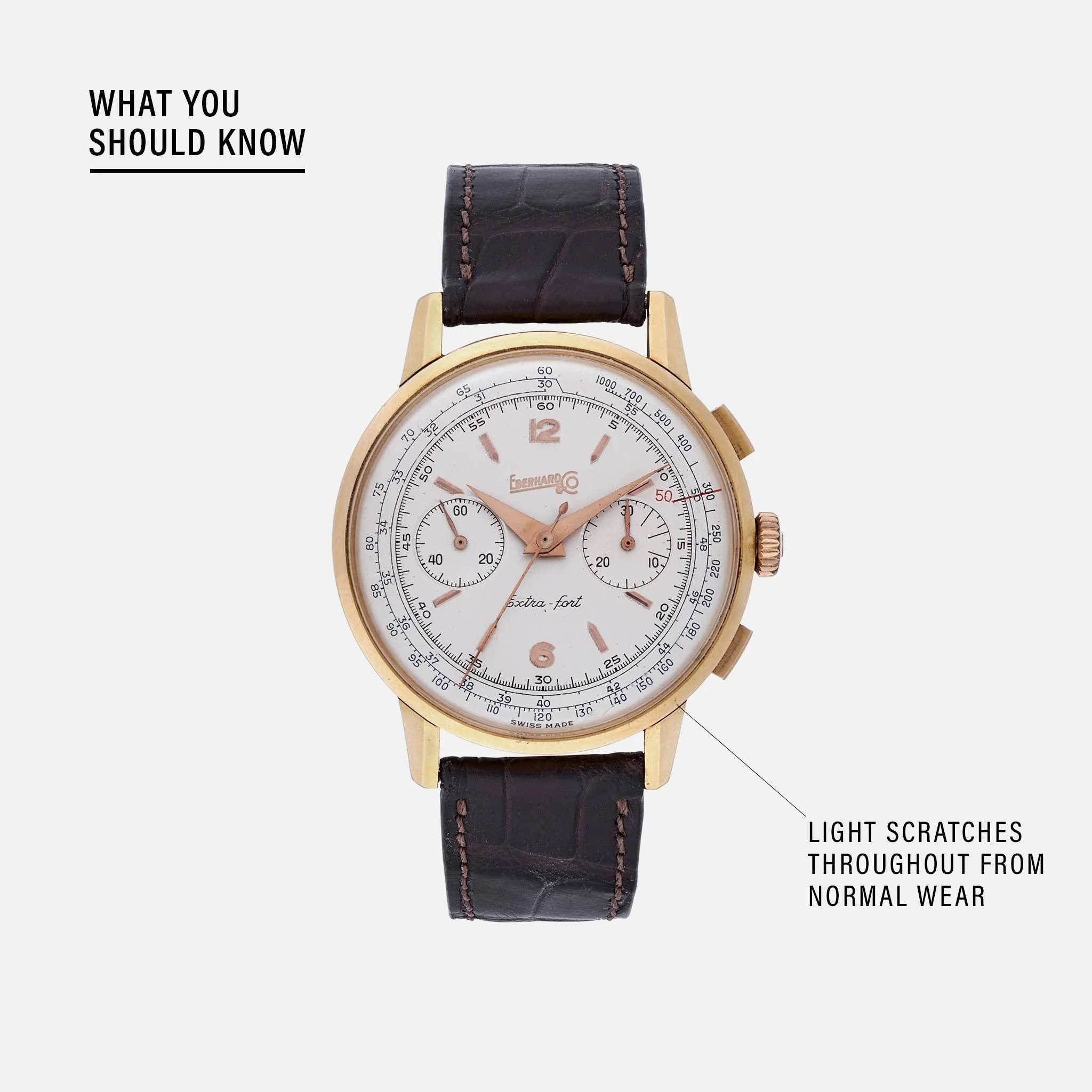 1950s Eberhard & Co. Extra-Fort Chronograph In Rose Gold