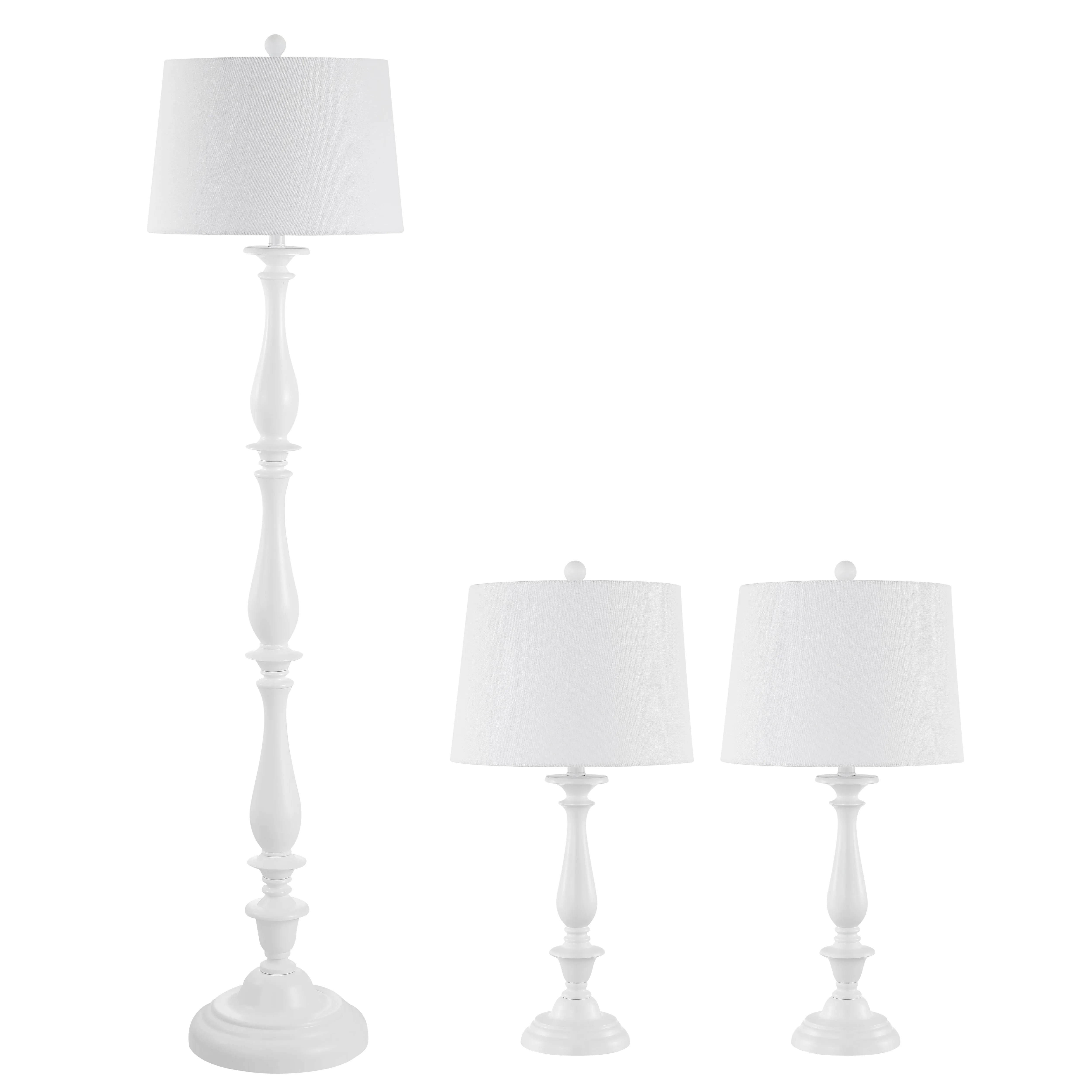 BESSIE CANDLESTICK FLOOR AND TABLE LAMP SET