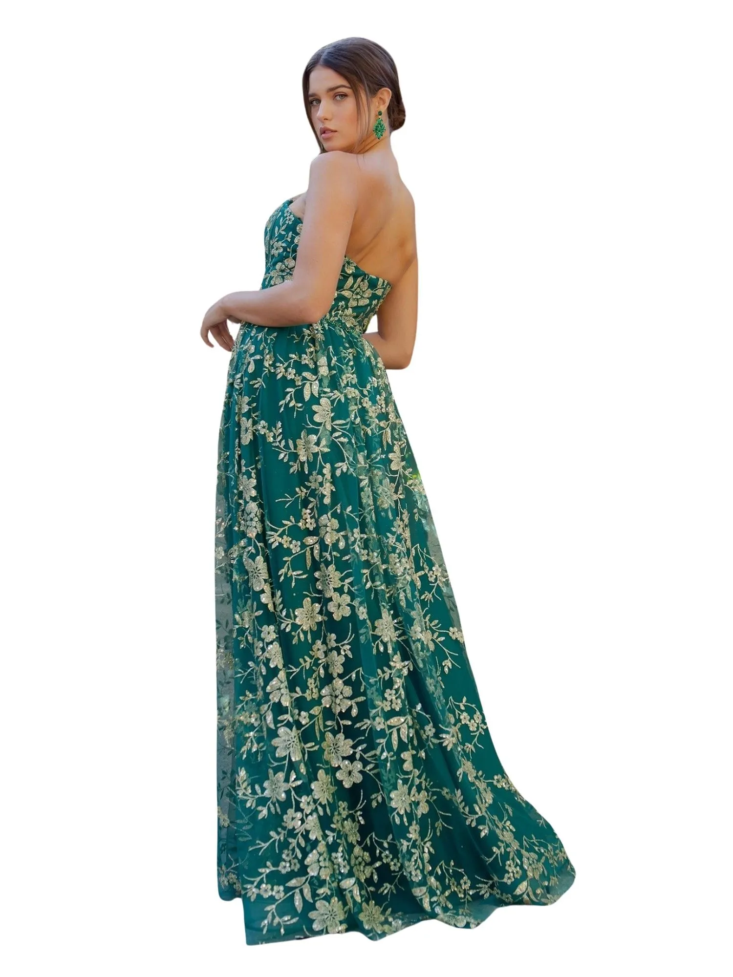 Bliss Glitter Off Shoulder Dress for Women with Sweetheart Corset Bodice and Sequin Beaded Waistline, Sizes XS-3XL