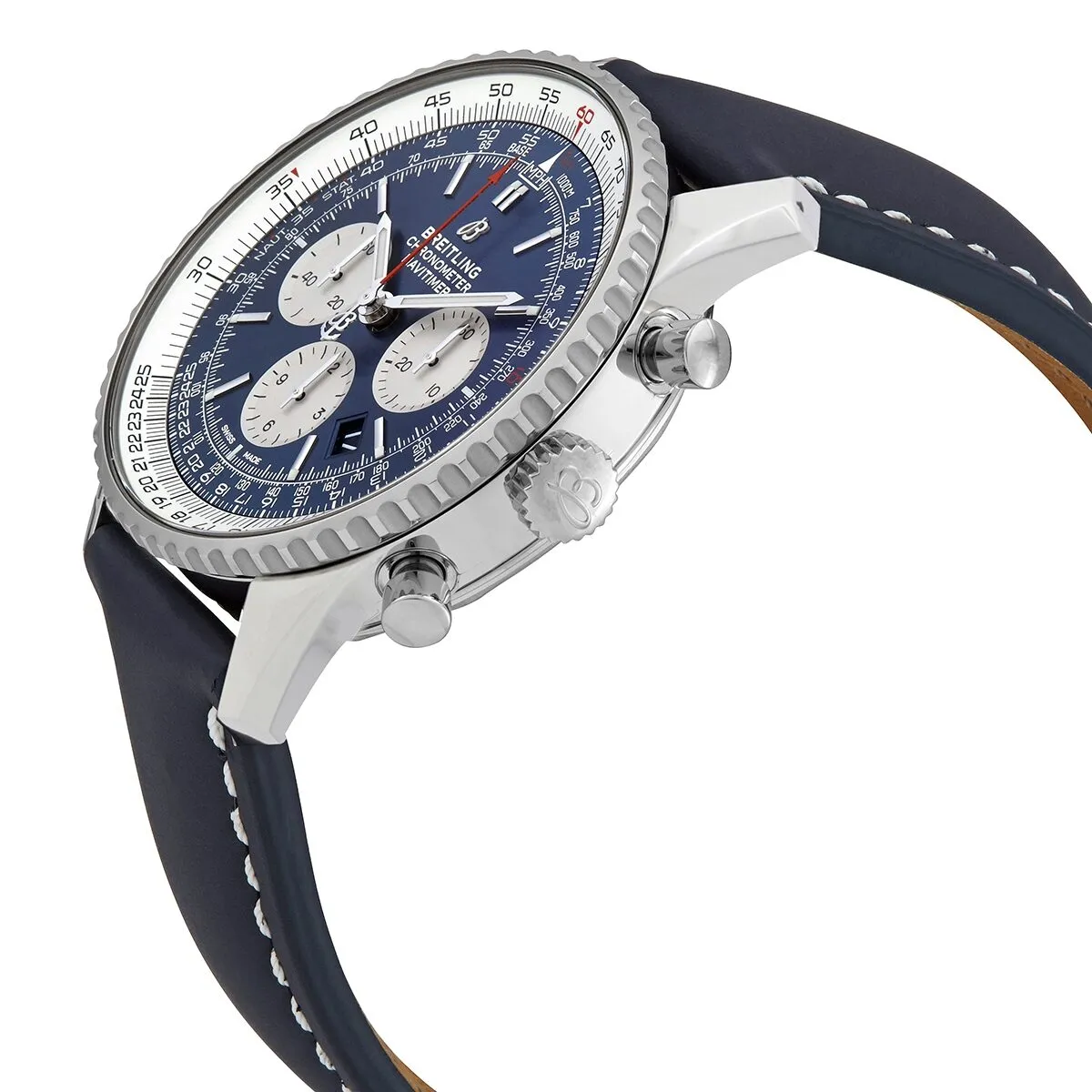 Breitling Navitimer 1 Chronograph GMT 46 Automatic Blue Dial Watch AB0127211C1X2