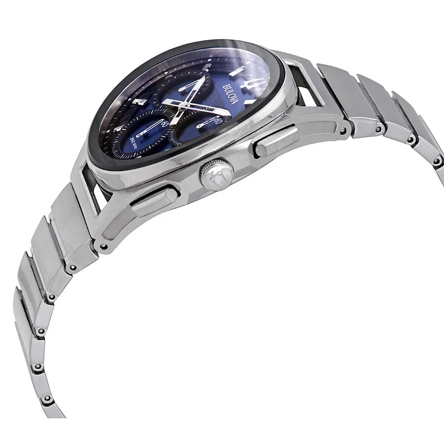 Bulova Curv Chronograph Quartz Blue Dial Men's Watch 96A205