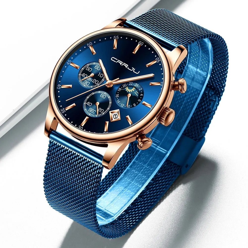 Casual Mesh Strap Fashion Quartz Watch For Mens
