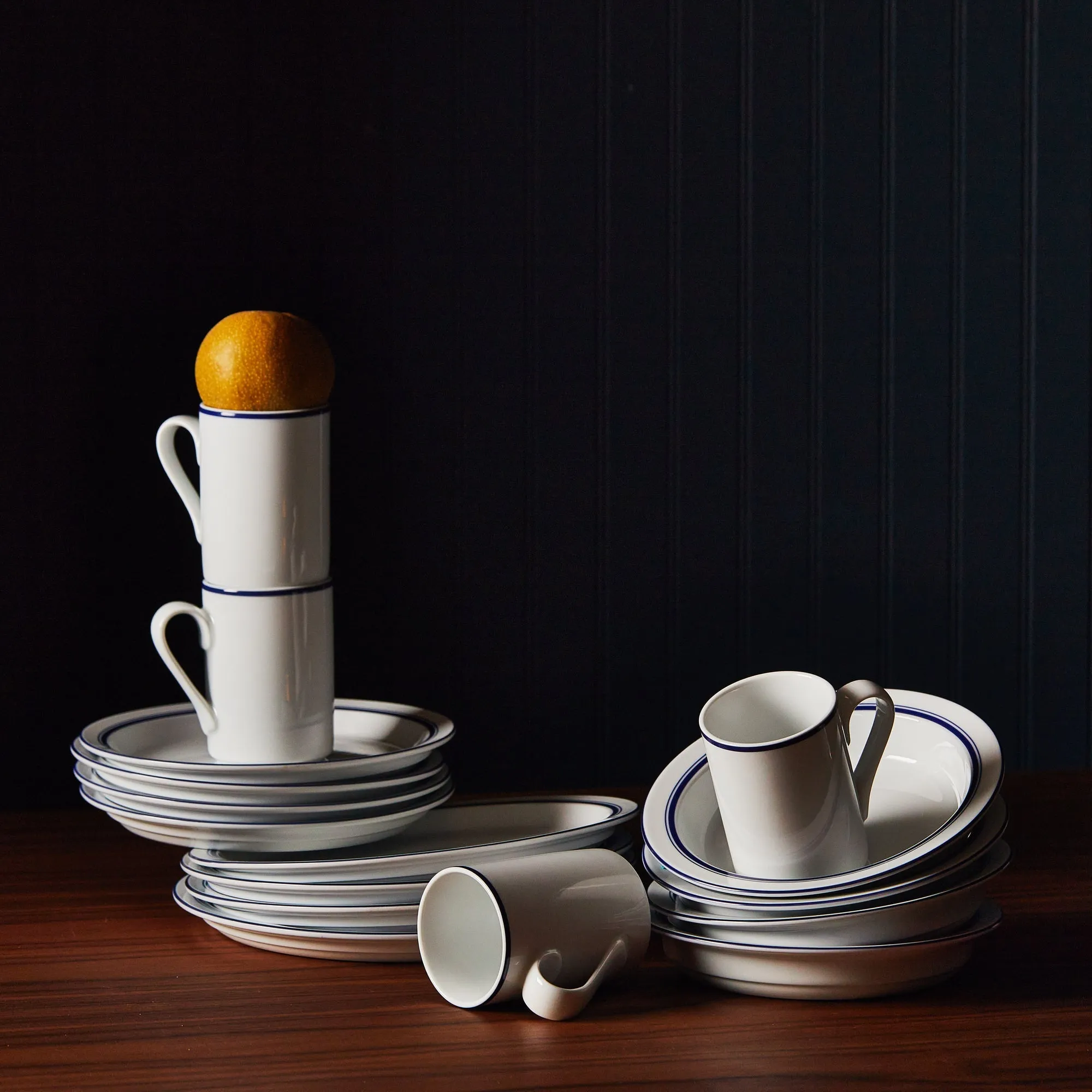 Christianshavn Blue Porcelain, 16-Piece Set
