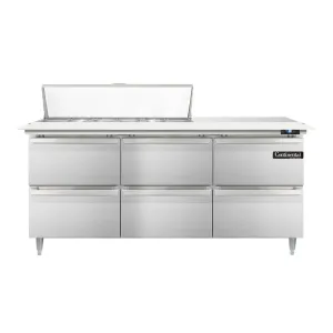 Continental Refrigerator D72N12C-D 72-inch Sandwich Prep Table