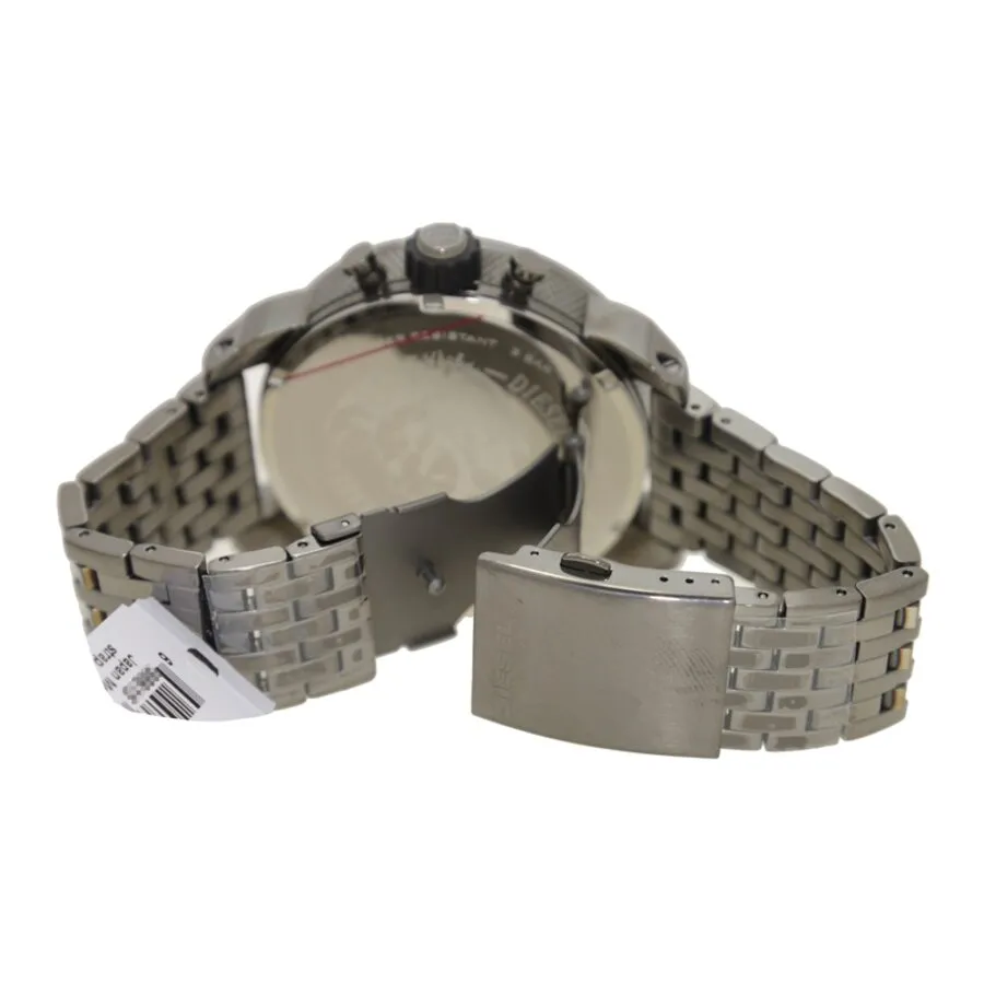 Diesel Little Daddy Dual Time Chronograph Grey Dial Steel Men's Watch DZ7263