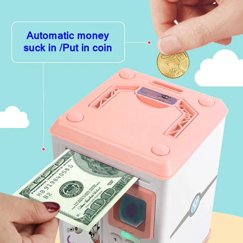 Electronic Fingerprint Piggy Bank C18-6-4 Pink