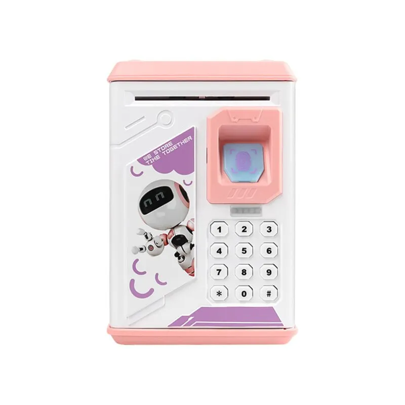 Electronic Fingerprint Piggy Bank C18-6-4 Pink
