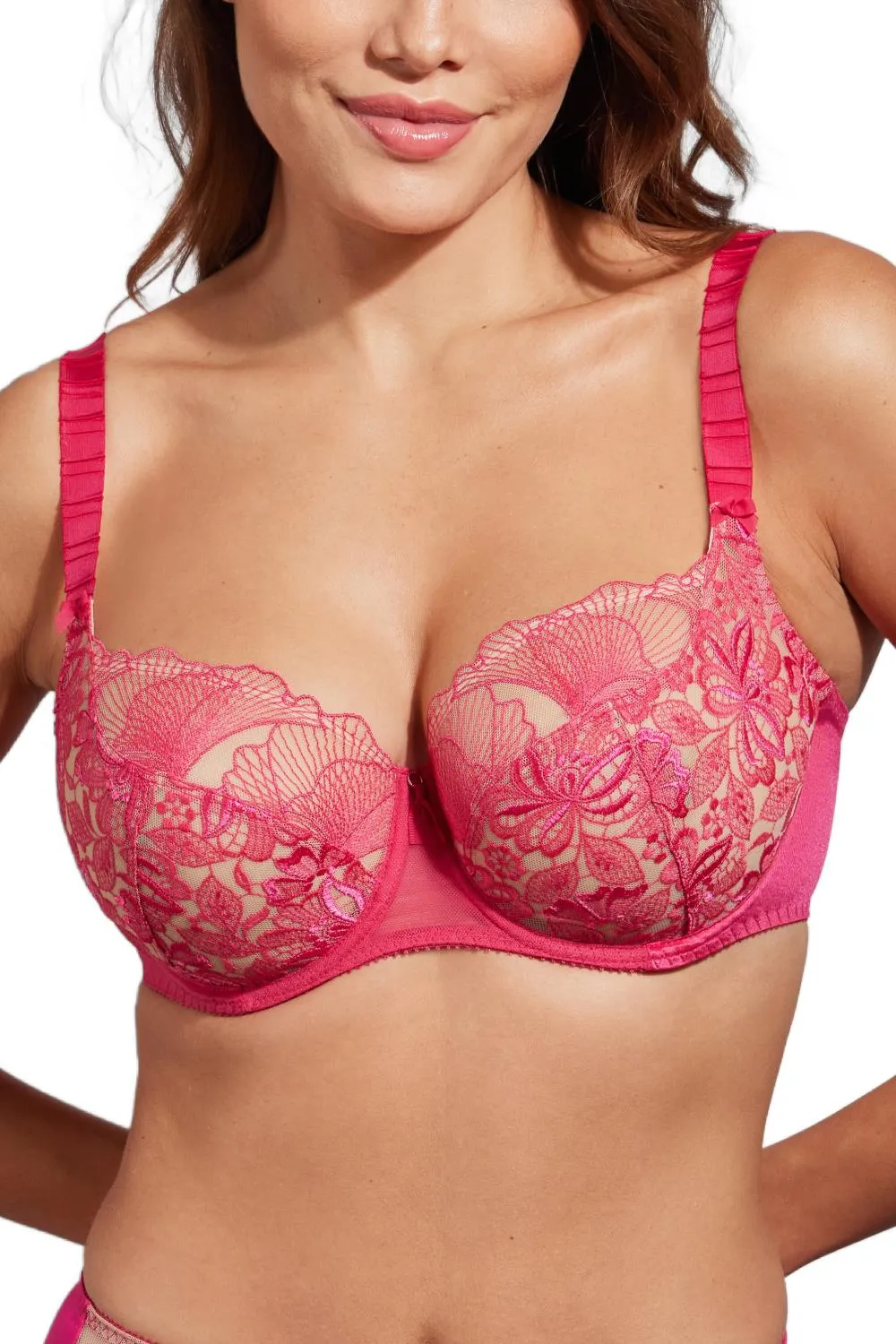 Empreinte Agathe Low-necked Bra, Camelia (8204)