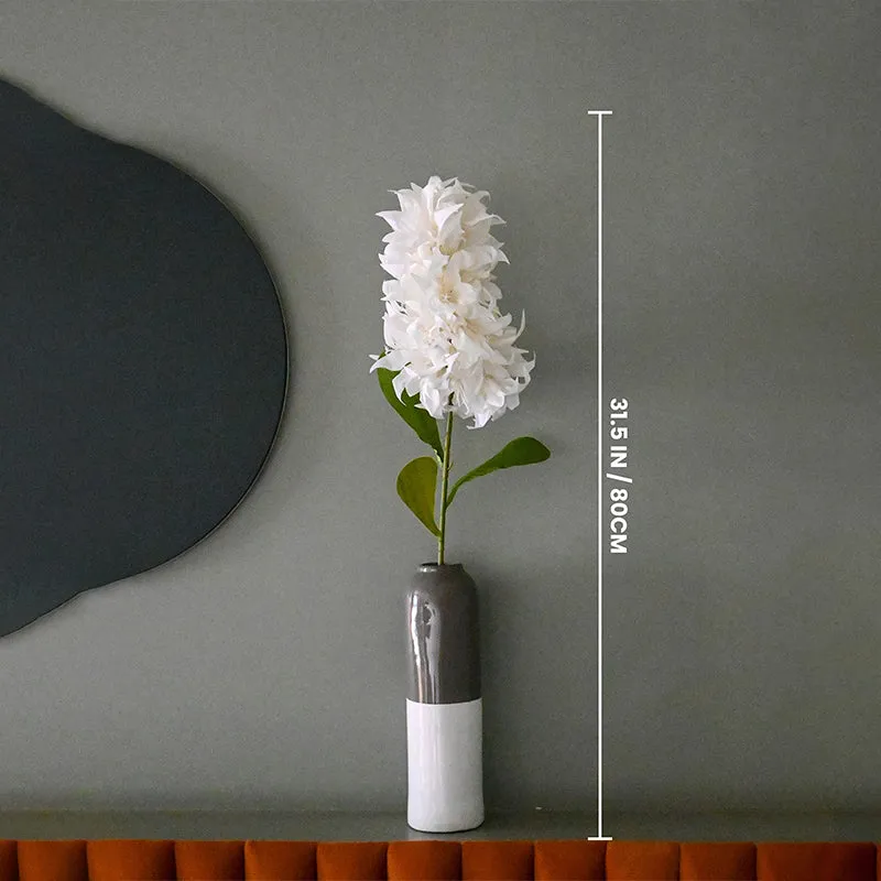 Faux Everlasting Hyacinth Flower Stick - White