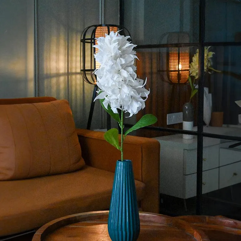 Faux Everlasting Hyacinth Flower Stick - White
