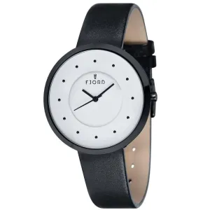 FJORD Laurens Slim Black Leather Watch - FJ-3024-03