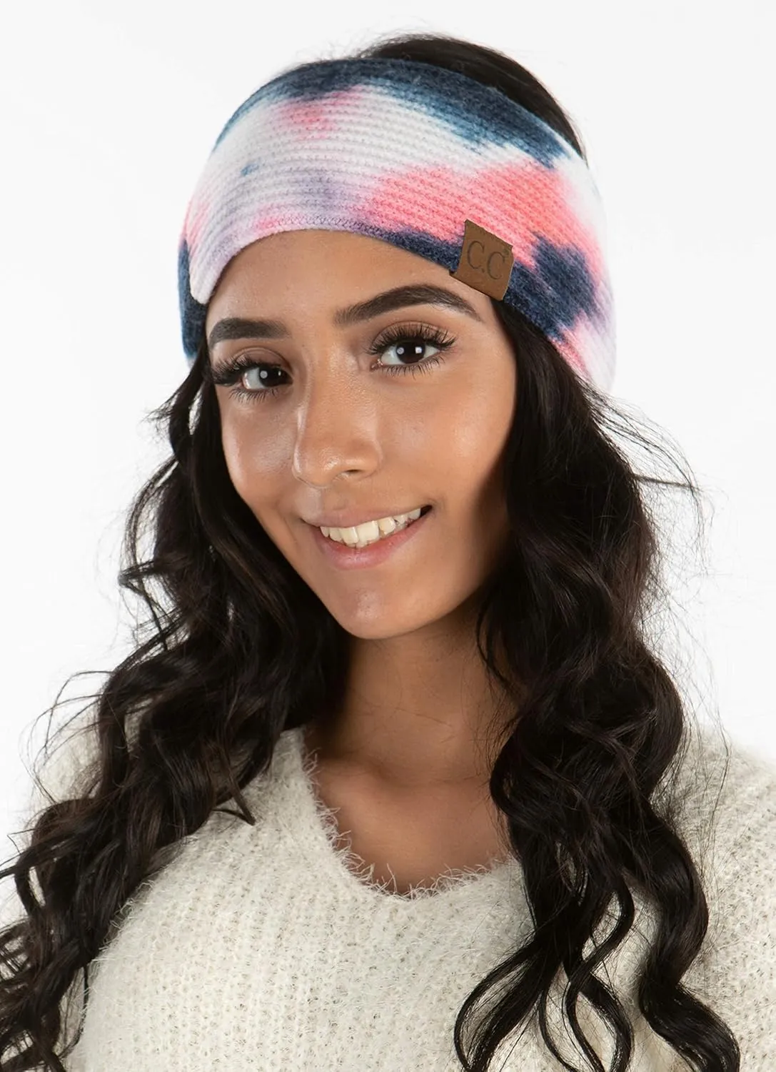Funky Junque Women's Cozy Tie Dye Headband Ear Warmer - Stylish Winter Headwrap - Bright Hues, Neutral Tones, Value Packs