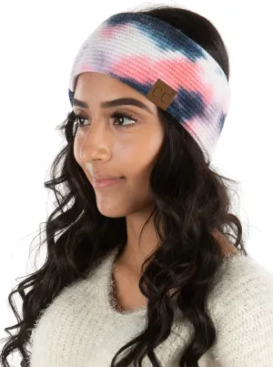 Funky Junque Women's Cozy Tie Dye Headband Ear Warmer - Stylish Winter Headwrap - Bright Hues, Neutral Tones, Value Packs
