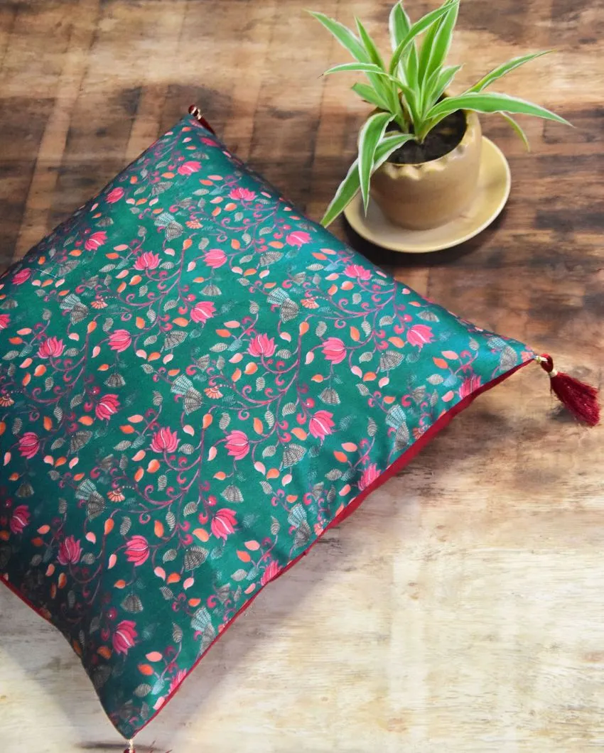 Gleaming Blended Silk Cushion Cover | 16 x 16 inches