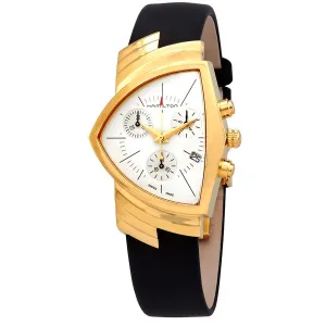 Hamilton Ventura Chronograph Shield-Shaped White Dial Men's Watch H24422751