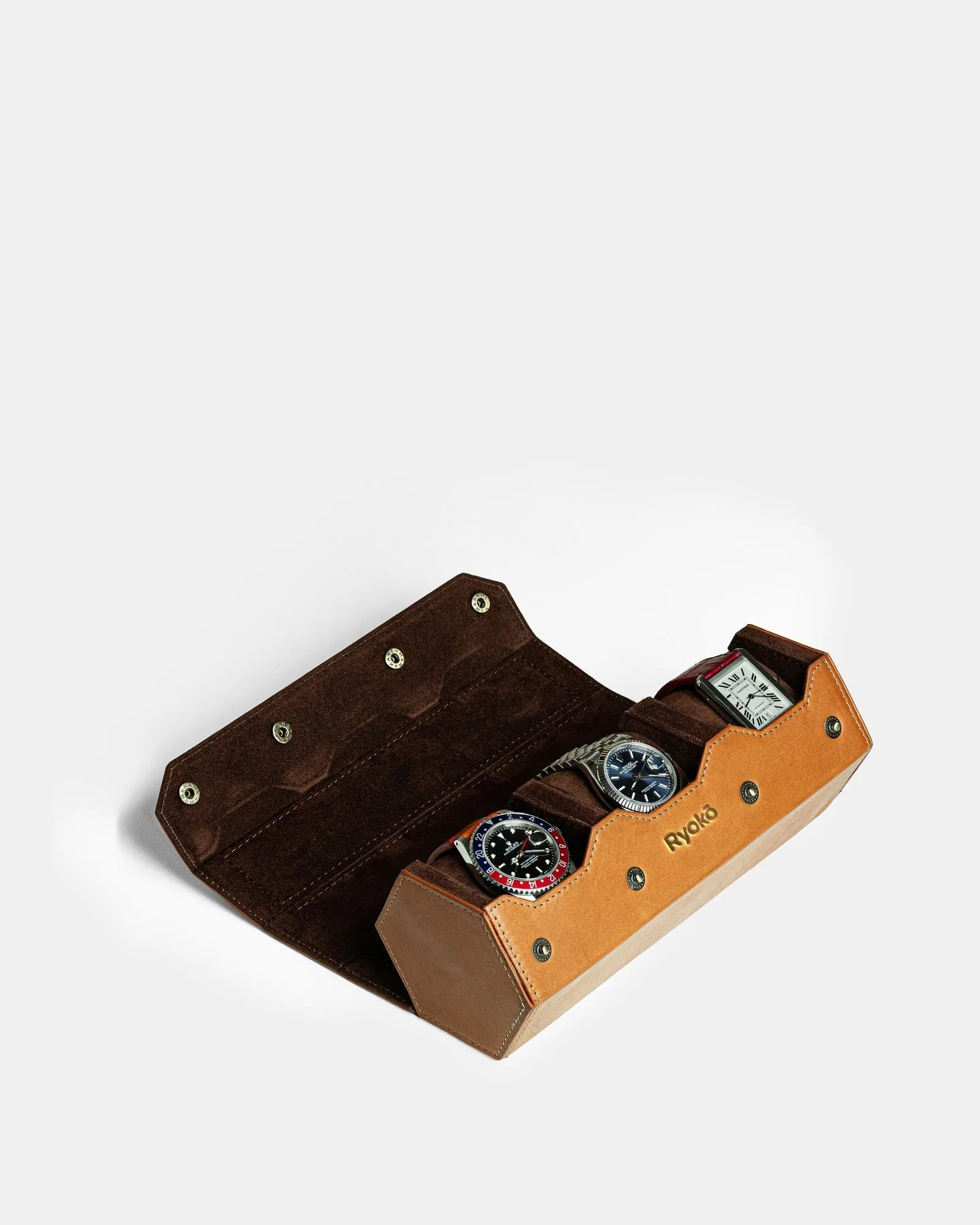 Hex Watch Case | Vintage Brown