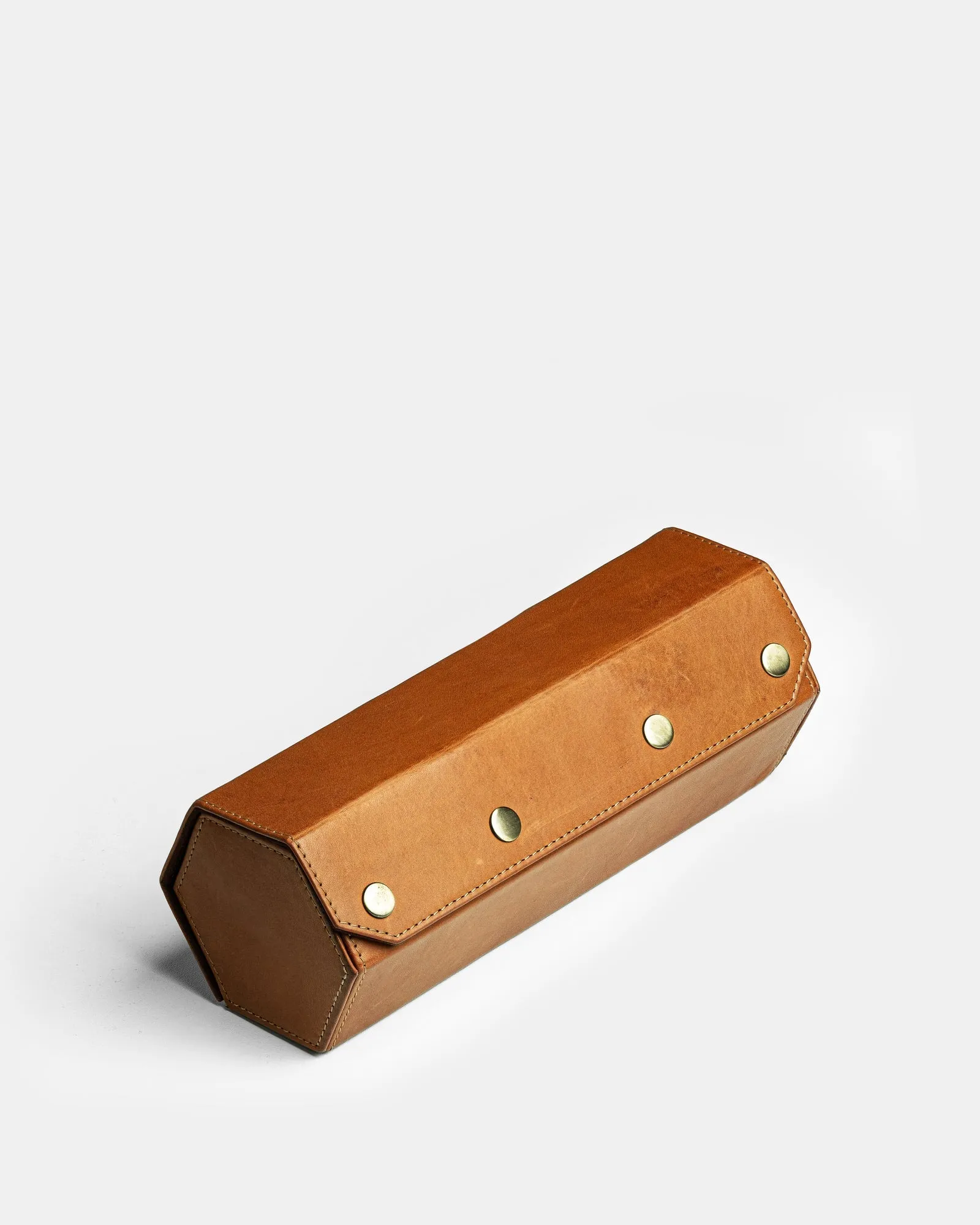 Hex Watch Case | Vintage Brown