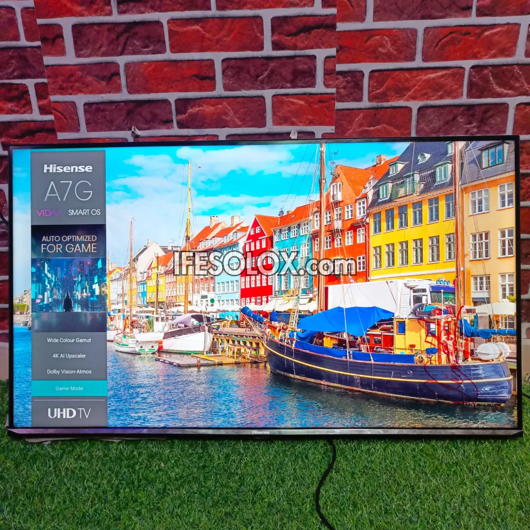 Hisense 43 inch 43A7G VIDAA Smart 4K UHD LED Frameless TV (Built-in WiFi, Bluetooth, Miracast) - Foreign Used