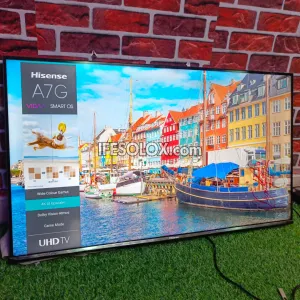 Hisense 43 inch 43A7G VIDAA Smart 4K UHD LED Frameless TV (Built-in WiFi, Bluetooth, Miracast) - Foreign Used