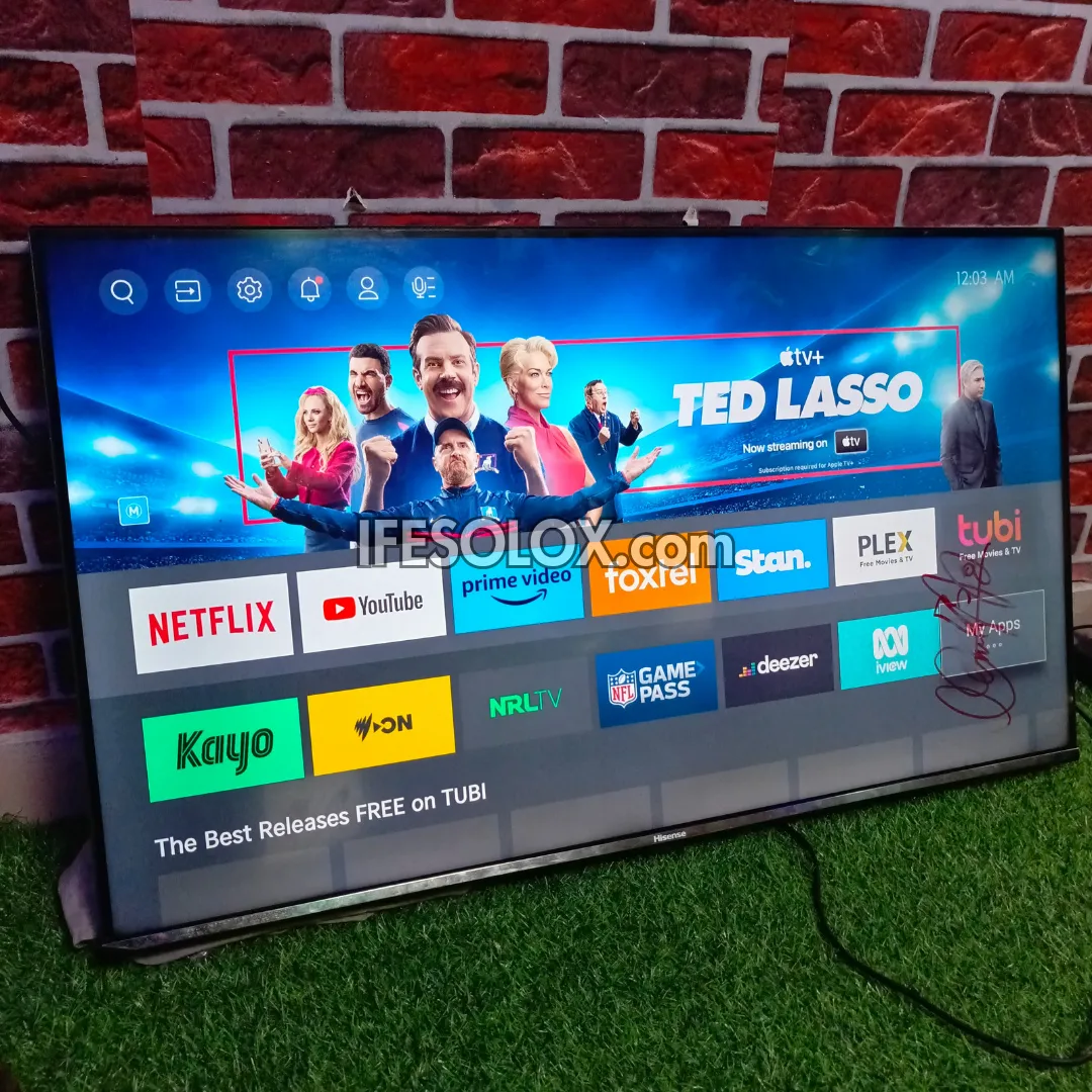 Hisense 43 inch 43A7G VIDAA Smart 4K UHD LED Frameless TV (Built-in WiFi, Bluetooth, Miracast) - Foreign Used