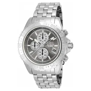 Invicta 18850 Men's Aviator Maverick Charcoal Dial Steel Bracelet Chronograph Watch