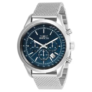 Invicta 24209 Men's Speedway Blue Dial Stainless Steel Mesh Bracelet Chronograph Watch