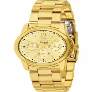 Invicta Angel Chronograph Gold Dial Gold-tone  Ladies Watch 12551