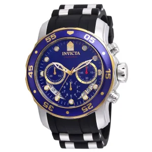 Invicta Men's Chronograph Watch - Pro Diver Steel & Silicone Strap Blue Dial | 22971
