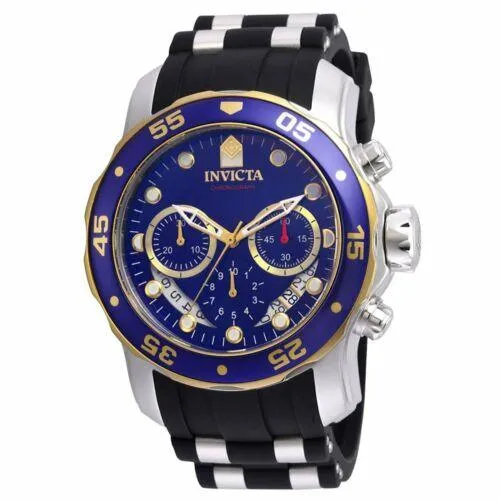 Invicta Men's Chronograph Watch - Pro Diver Steel & Silicone Strap Blue Dial | 22971