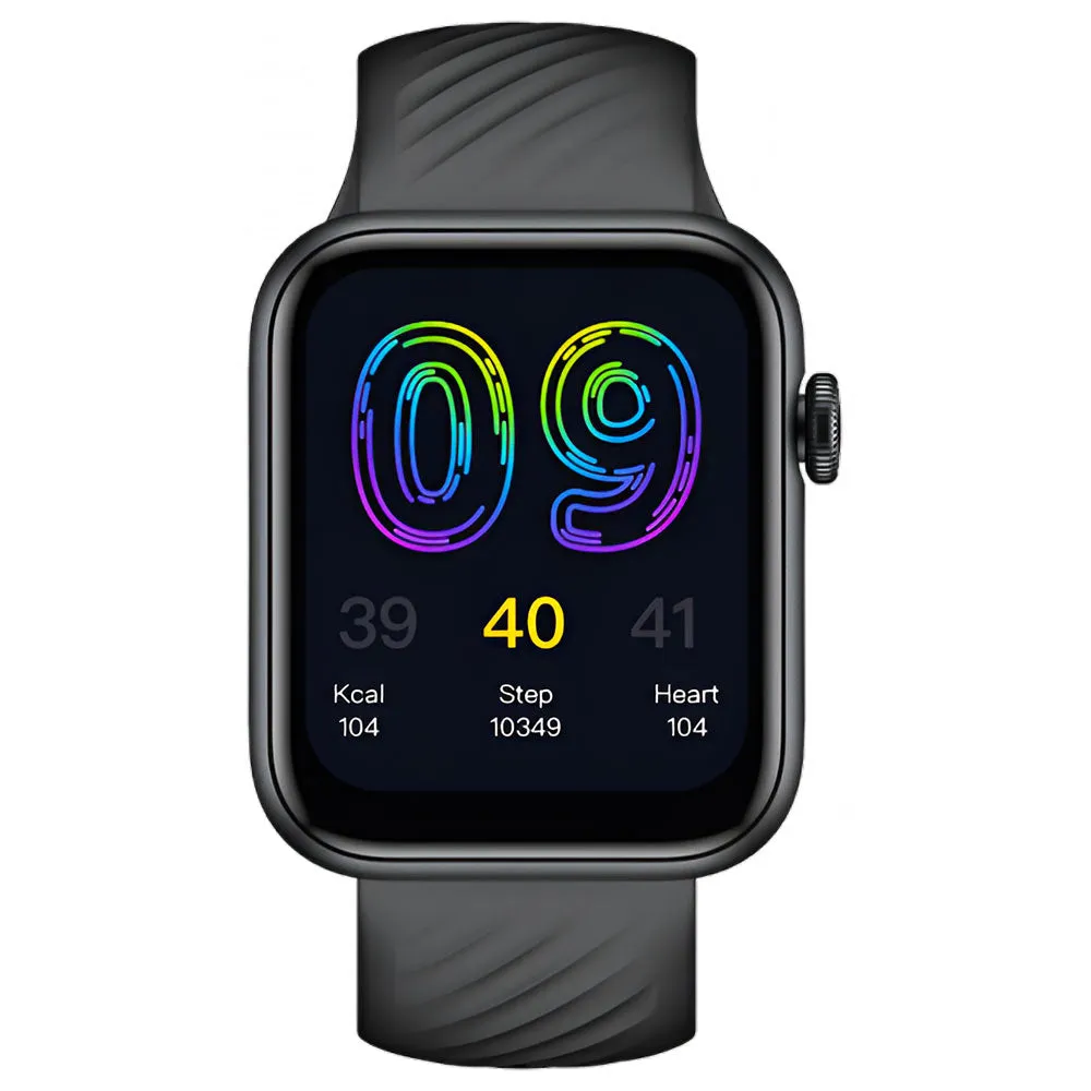 Itel ISW-O11 Smart Watch Black Case With Black Silicone Strap