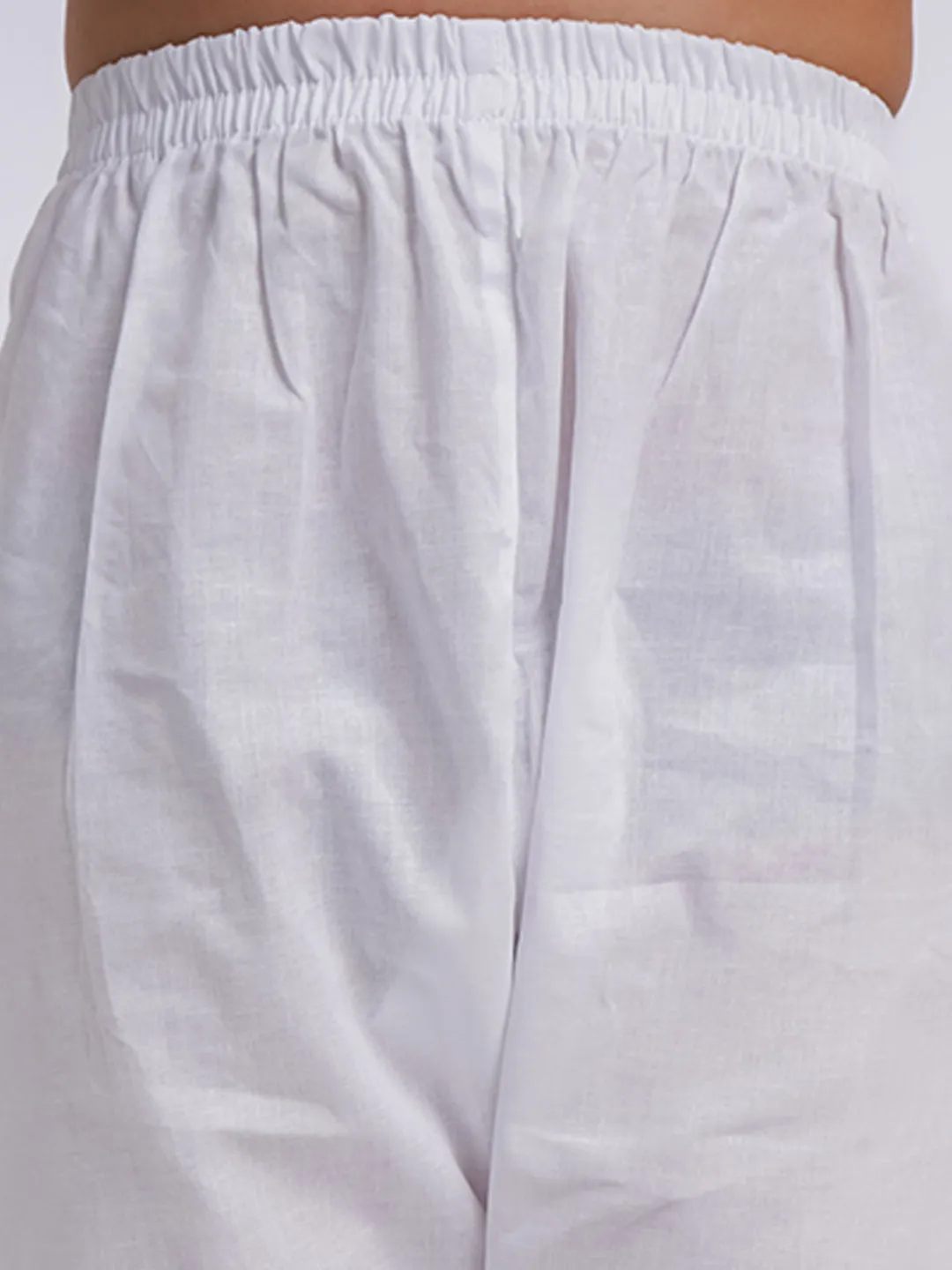 JBN Creation Boys' White Pure Cotton Kurta Pyjama Set