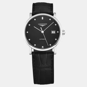 Longines Elegant Stainless Steel Diamond Automatic Men's Watch L4.809.4.11.2
