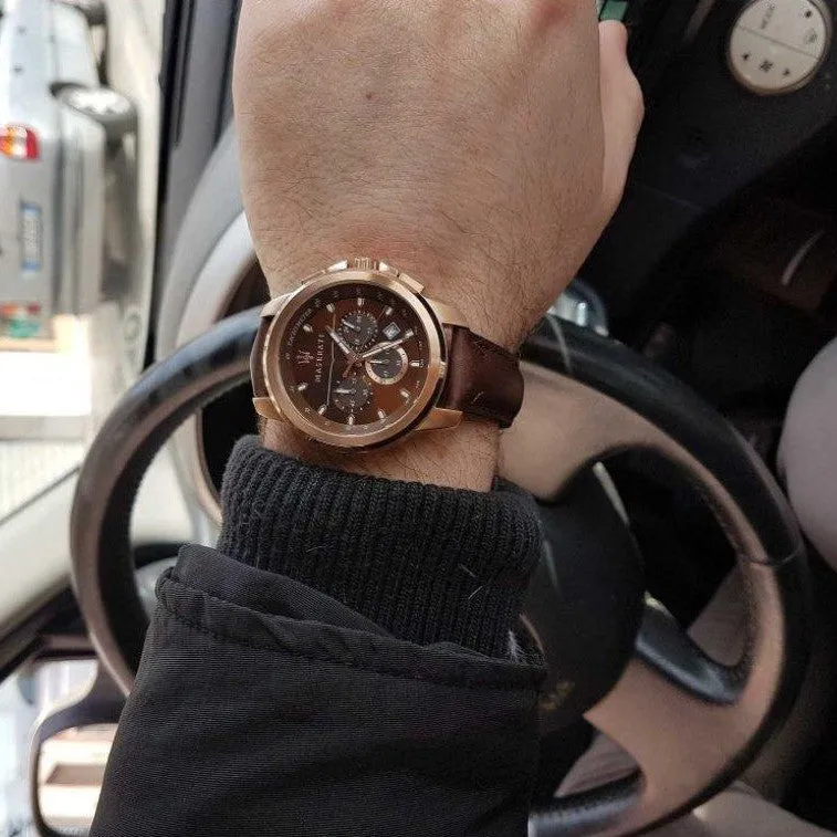 Maserati Successo Leather Men's Watch - R8871621004