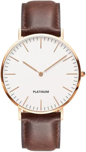 Men's Ultra Slim Watch, Minimalist Fashion Simple Analog Quartz Wrist Watch for Men Easy to Read with Leather Strap