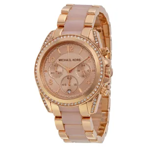 Michael Kors Blair Chronograph Rose Dial Ladies Watch MK5943