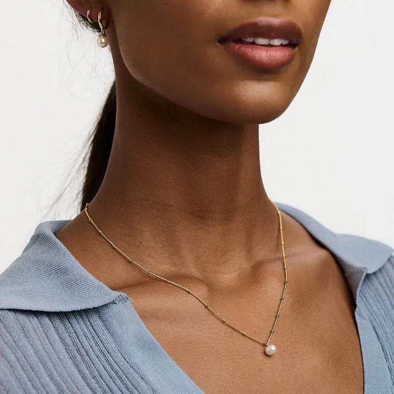 ORELIA - Gold Pearl Necklace