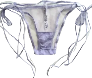 Out from Under Lilac Sheer Tie-Side Knickers UK M
