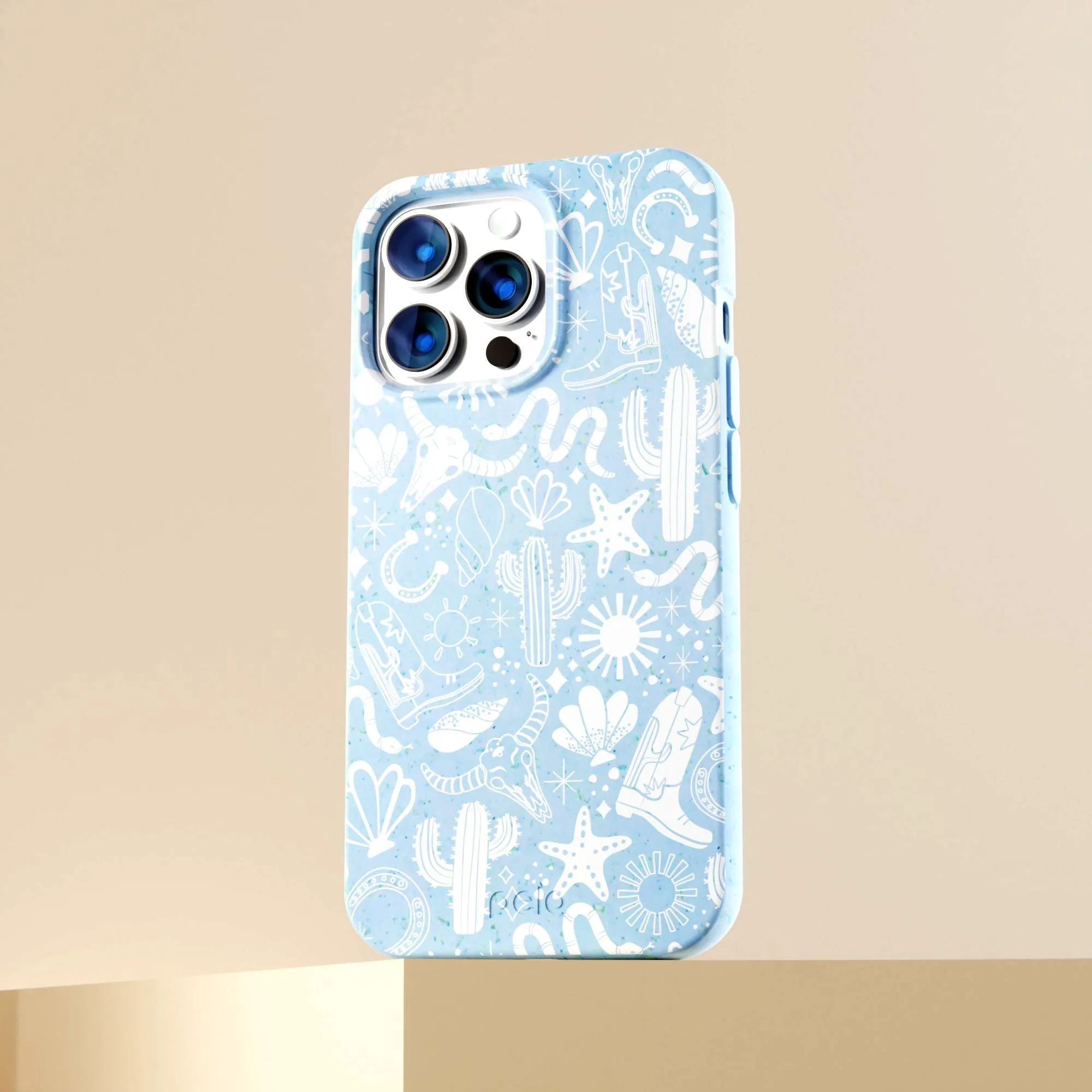 Powder Blue Coastal Rodeo iPhone 12 Mini Case