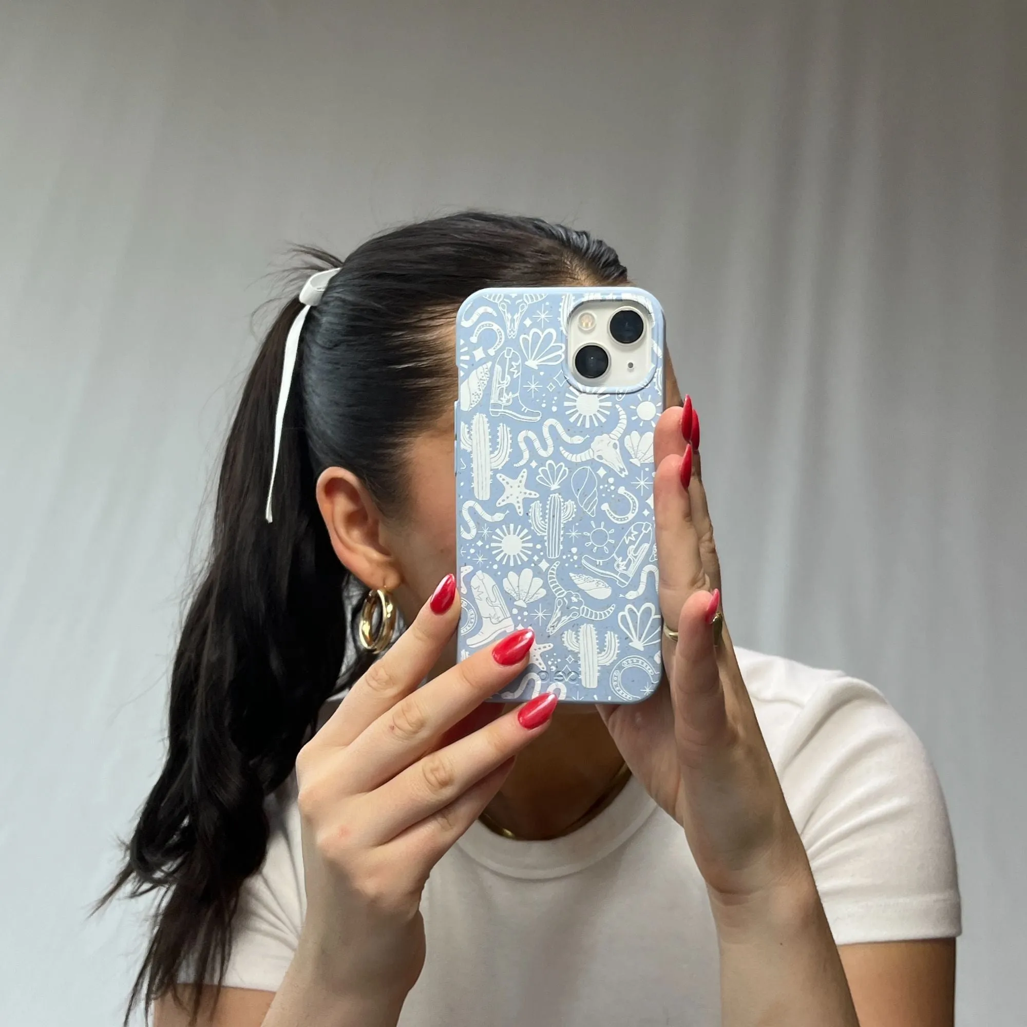 Powder Blue Coastal Rodeo iPhone 12 Mini Case
