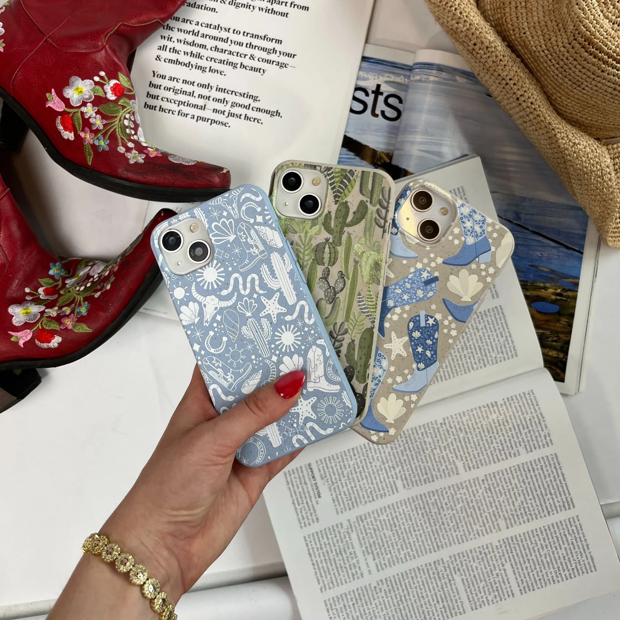 Powder Blue Coastal Rodeo iPhone 12 Mini Case