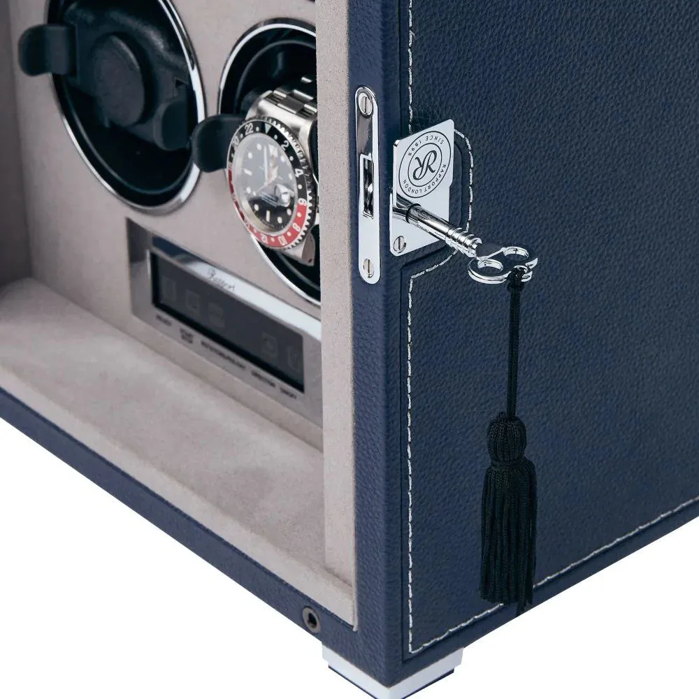 RAP Watch Winder Quantum Quad Four Leather Blue