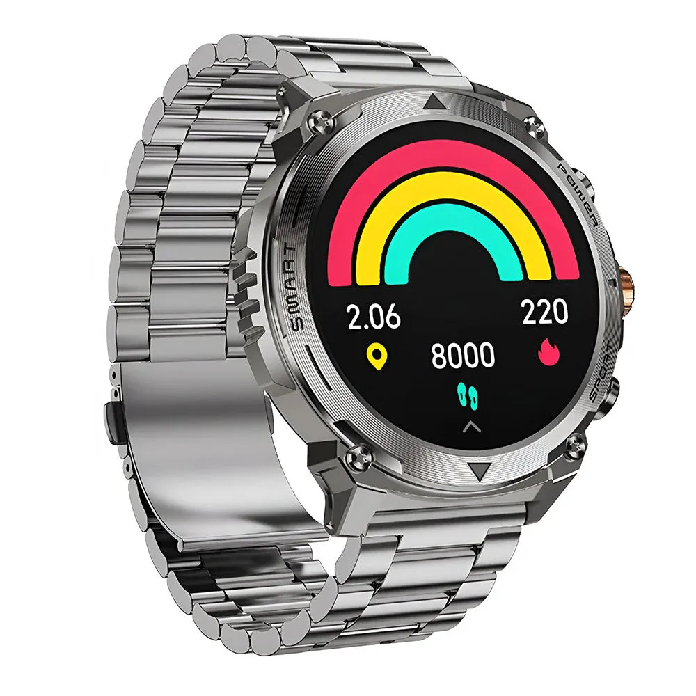 Smart Gate SGW-RGSL Smart Watch (50mm) Silver Case With Silver Strap