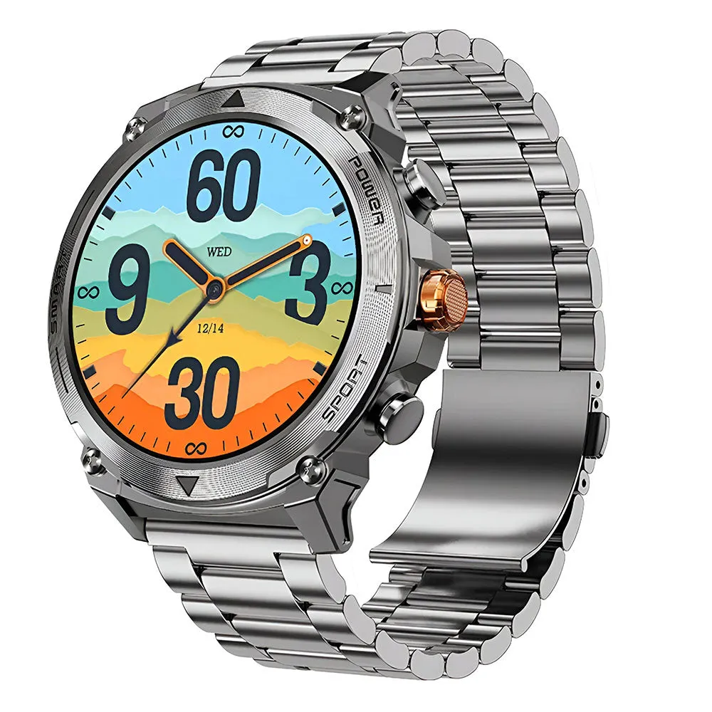 Smart Gate SGW-RGSL Smart Watch (50mm) Silver Case With Silver Strap