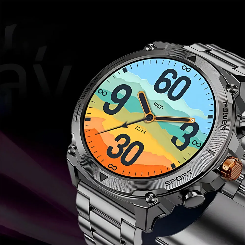 Smart Gate SGW-RGSL Smart Watch (50mm) Silver Case With Silver Strap