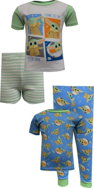 Star Wars Mandalorian Cute Side 4 Piece Cotton Toddler Pajama