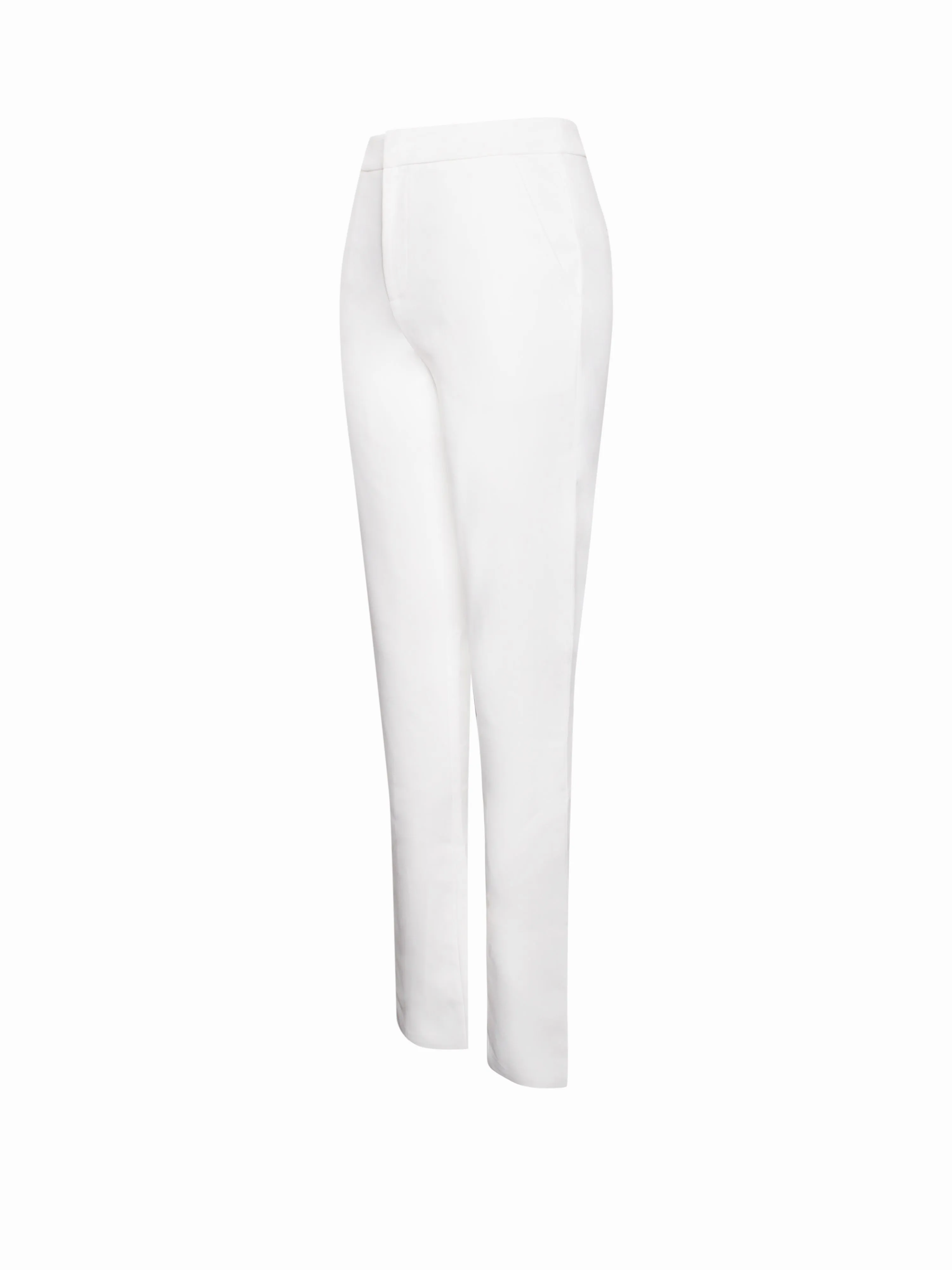 Vayla White Skinny Charming Fit Crepe Trousers