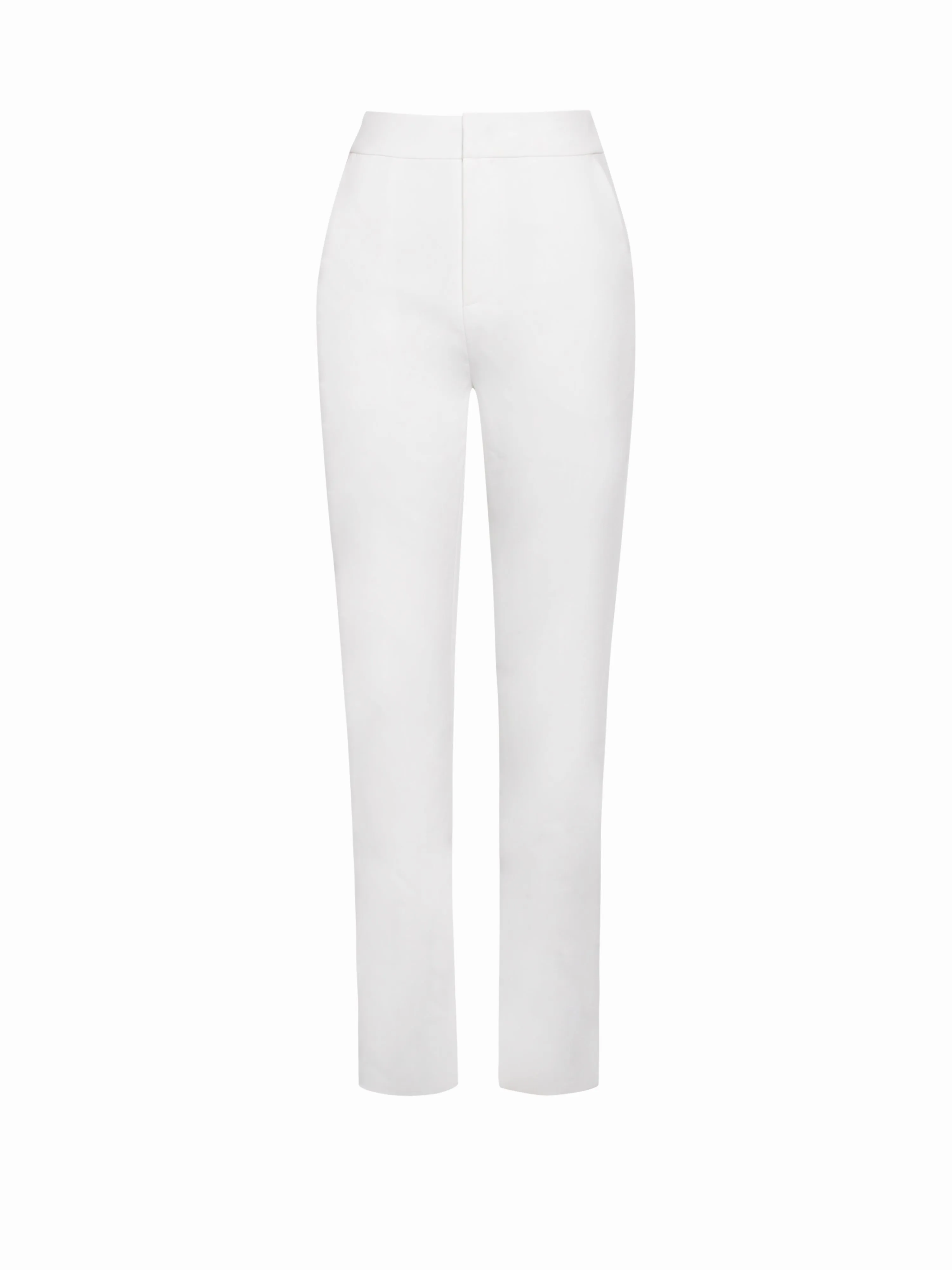Vayla White Skinny Charming Fit Crepe Trousers