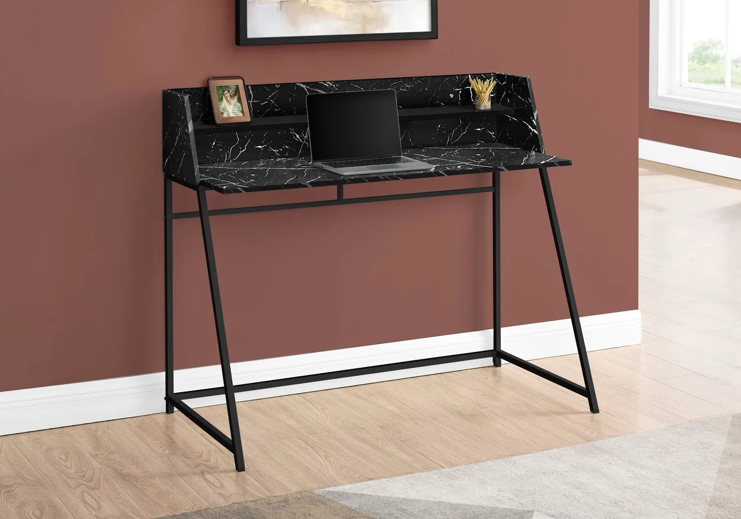 Vilas Desk - Black Marble-Look