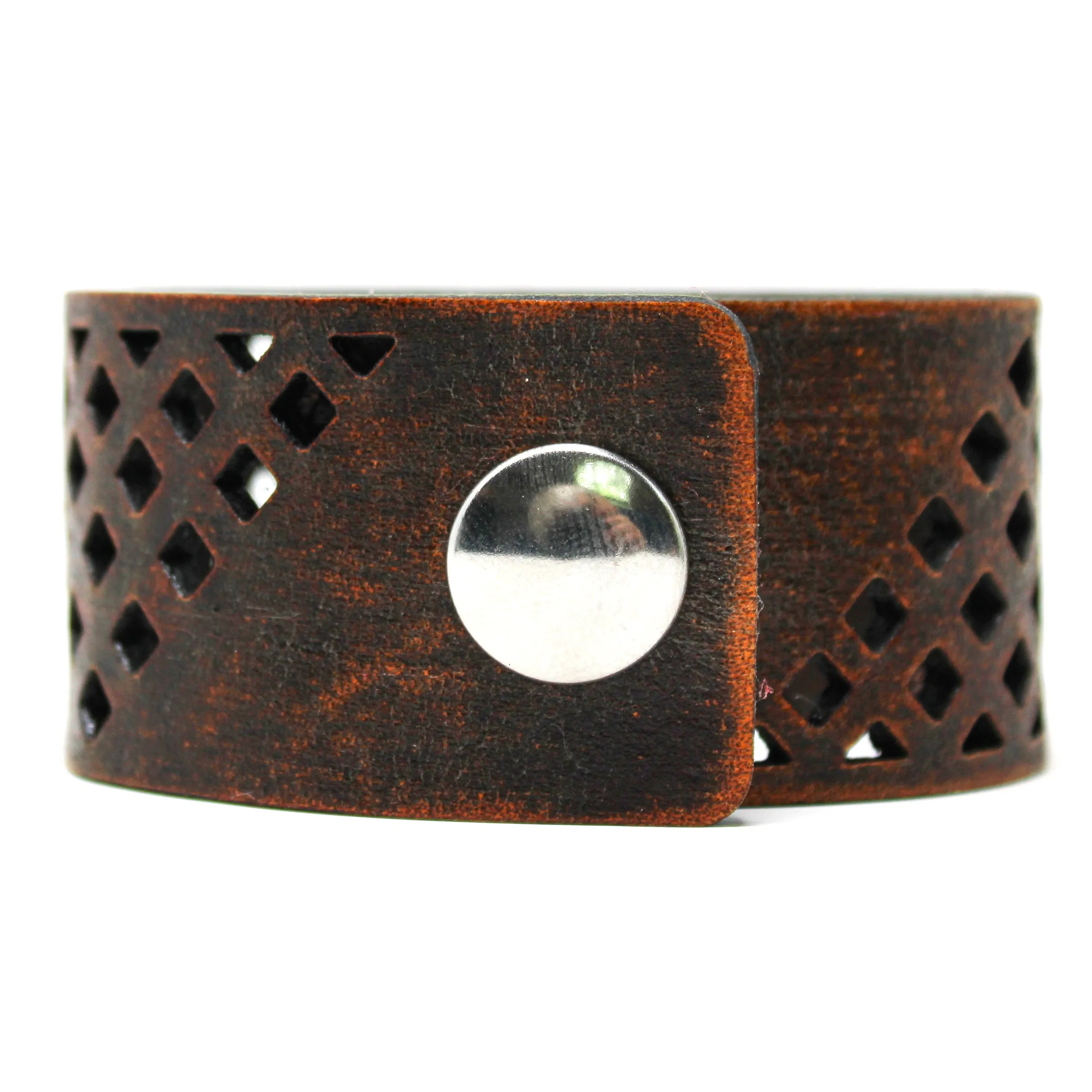 Women's Leather Cuff - Trinity Cut Cuff
