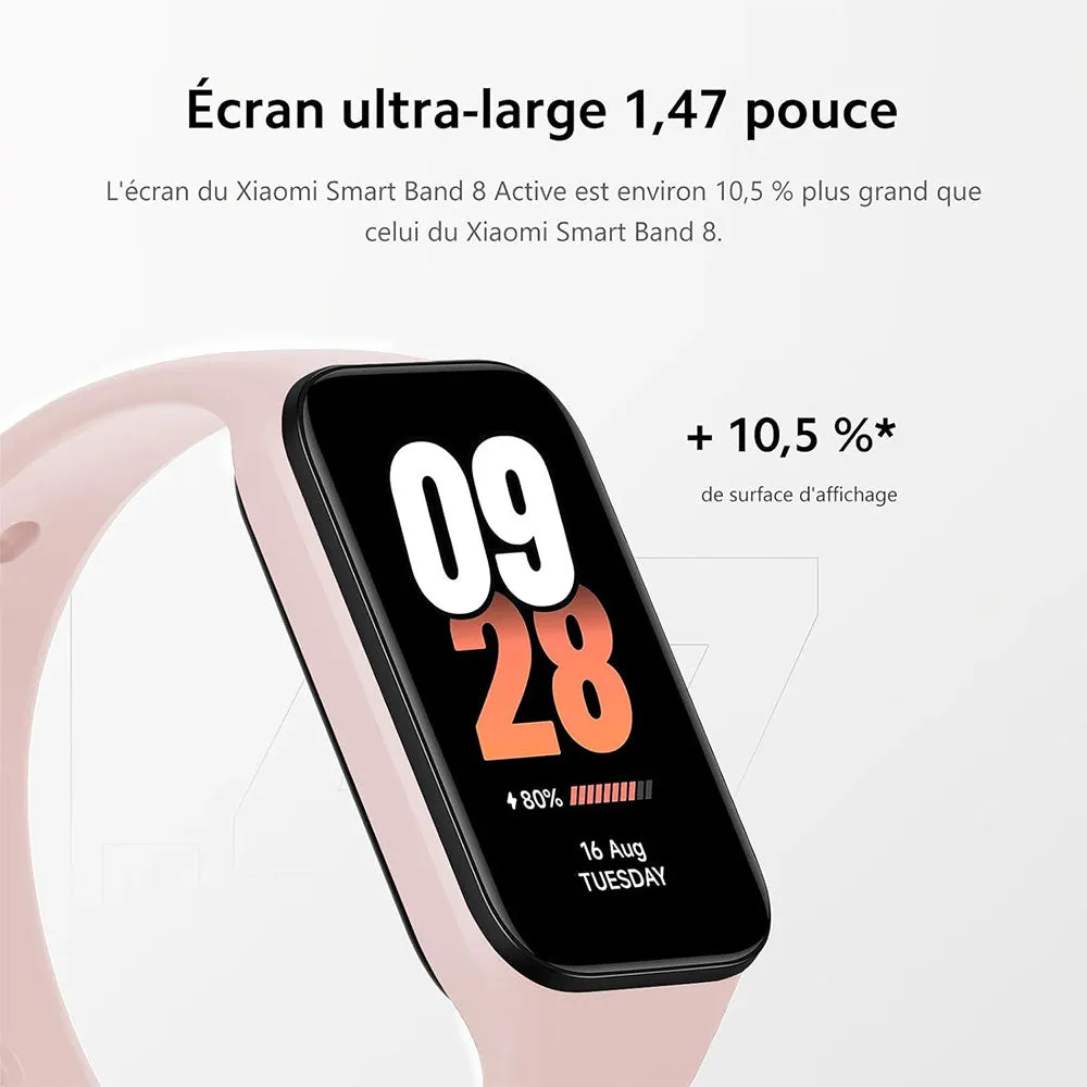 Xiaomi Smart Band 8 Active M2302B1 With Pink TPU Strap